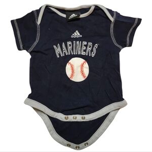 Adidas Mariners Baseball Size 3/6 Months Black Onesie
